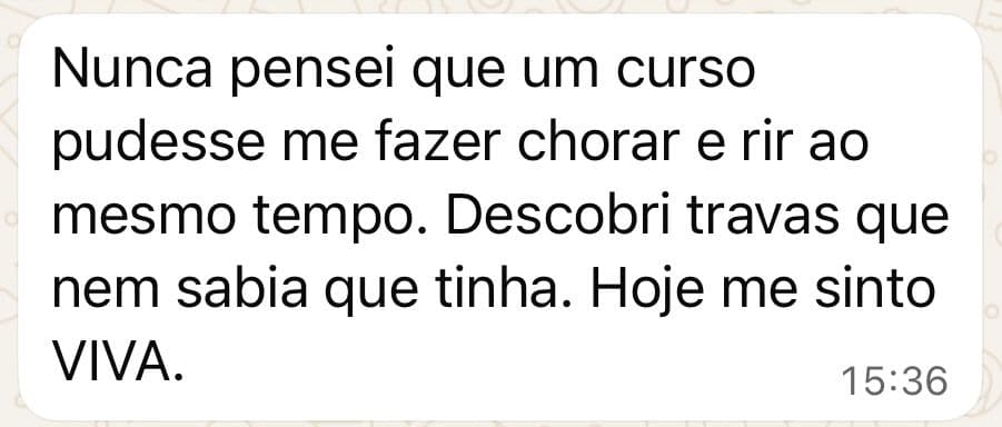 Depoimento real de cliente satisfeita